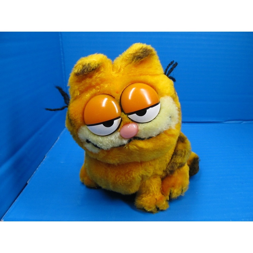 Vintage Sitting Garfield Plush Cat Stuffed Animal Orange Toy 1981 Dakin